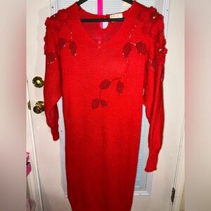 Alberto Malaki 🔥 Red Sweater Dress Size M